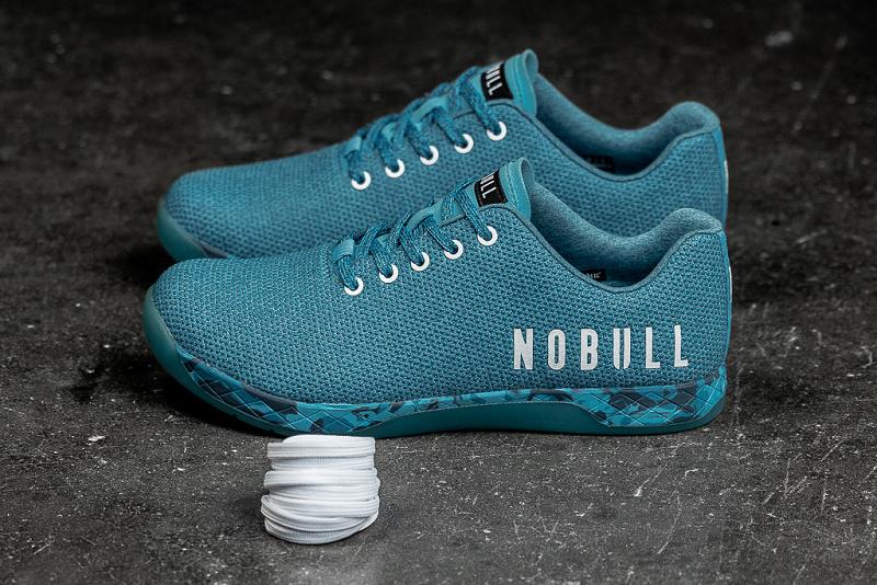 Nobull Water Heather Men's Trainers Turquoise | USA P1262J